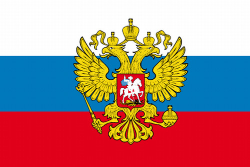 Fahne russland mit - mit, wappen