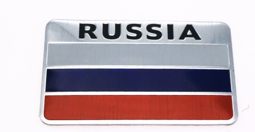 Russland aufkleber alu - russland, 3d